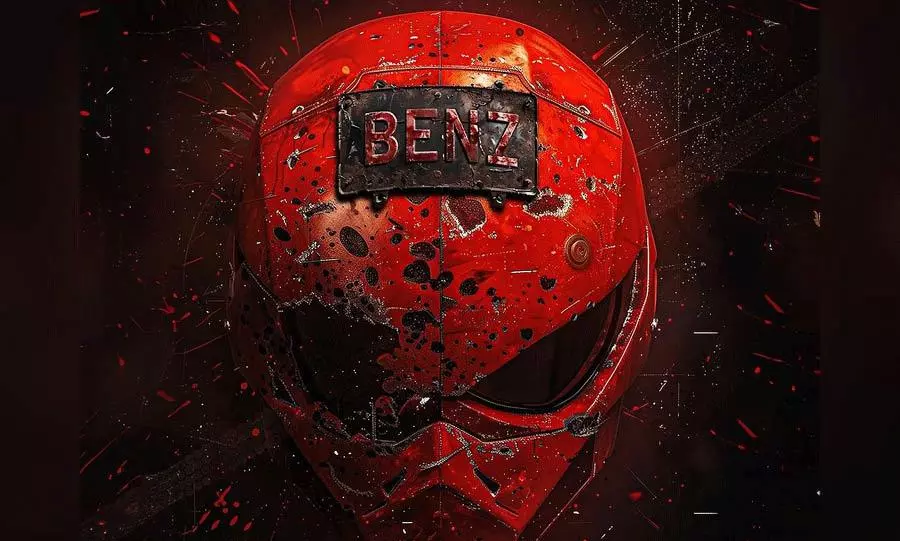 Red helmet with BENZ logoBenz 2026
Benz movie 2026
Benz action thriller
Aaric Benz film
Benz 2026 review
Benz movie story
Upcoming action movies 2026
2026 thriller films