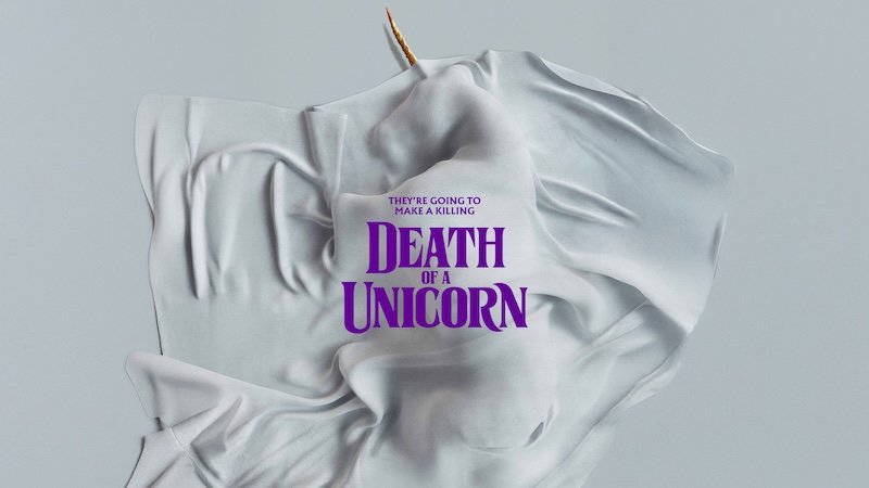 Death of a Unicorn, 2025 movie, Alex Scharfman, Paul Rudd, Jenna Ortega, dark fantasy comedy horror, unicorn film, A24, film review, plot summary, cast & crew